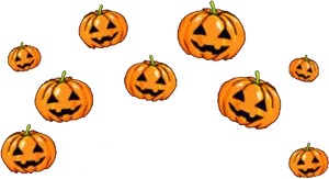 Halloween Pumpkin Pattern PNG Image