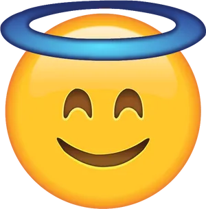 Halo Smiley Emoji PNG Image