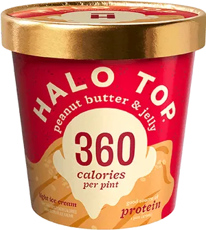 Halo Top Peanut Butter Jelly Ice Cream PNG Image