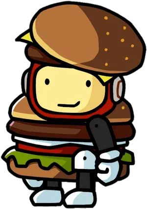 Hamburger Costume Character.png PNG Image