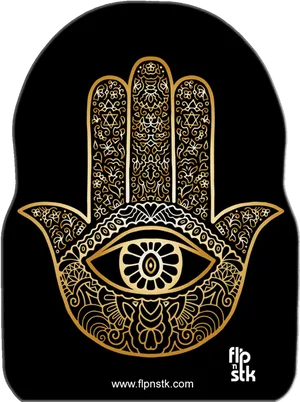 Hamsa Hand Eye Design PNG Image