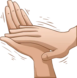 Hand Clapping Illustration PNG Image