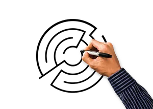 Hand Drawing Spiralon Black Background PNG Image