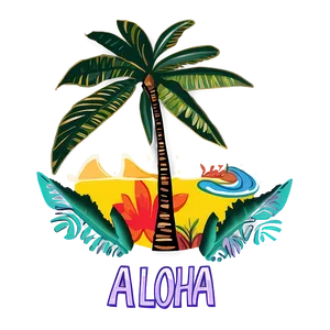 Hand-drawn Aloha Quote Png Sqy PNG Image