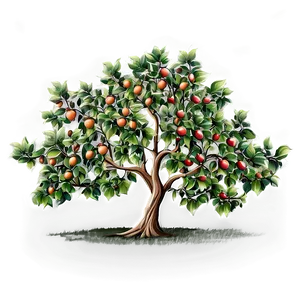 Hand Drawn Apple Tree Png Vyf99 PNG Image