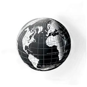 Hand-drawn Black And White Globe Png 06282024 PNG Image