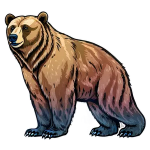 Hand Drawn California Bear Png 06262024 PNG Image