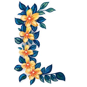 Hand-drawn Corner Flower Png Qtr19 PNG Image