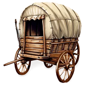 Hand-drawn Covered Wagon Png 06292024 PNG Image