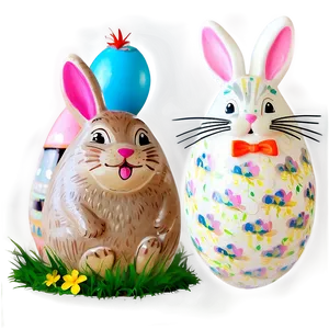 Hand Drawn Easter Bunny Png Dye95 PNG Image