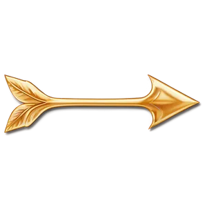 Hand Drawn Gold Arrow Png Axu PNG Image