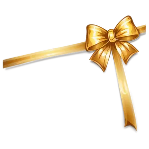 Hand Drawn Gold Bow Png Exe54 PNG Image