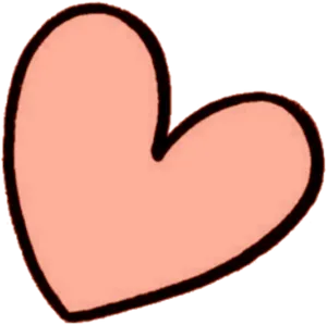 Hand Drawn Pink Heart Transparent Background.png PNG Image