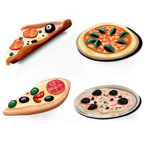 Hand Drawn Pizza Vector Png 50 PNG Image