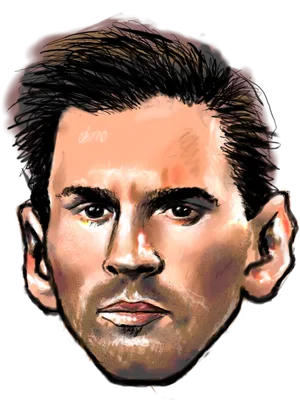 Hand Drawn Portraitof Man PNG Image