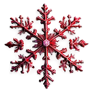 Hand Drawn Red Snowflake Png 67 PNG Image