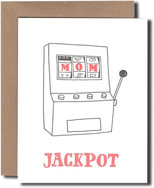 Hand Drawn Slot Machine Jackpot PNG Image