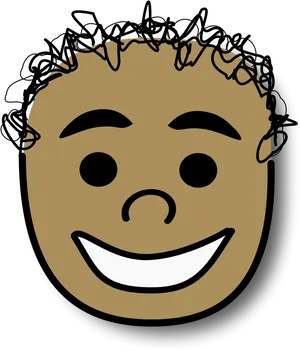 Hand Drawn Smiling Face Graphic PNG Image