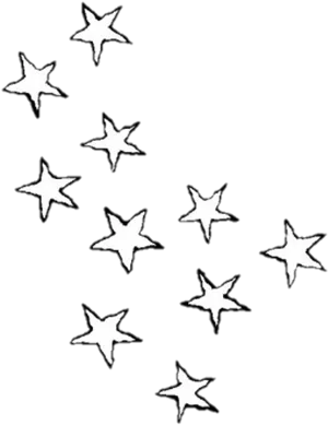 Hand Drawn Style Stars Pattern PNG Image