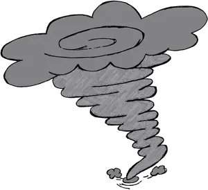 Hand Drawn Tornado Sketch PNG Image