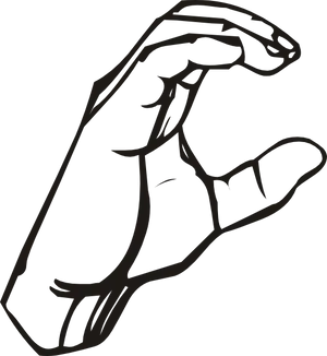 Hand Gesture C Sign Language PNG Image