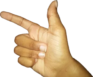 Hand Gesture Imitating Gun PNG Image