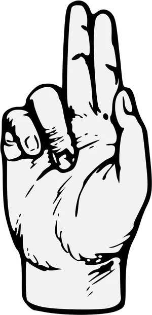 Hand Gesture Vulcan Salute Graphic PNG Image