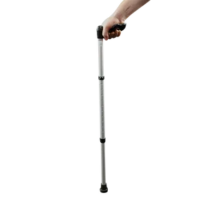 Hand Holding Adjustable Walking Stick PNG Image