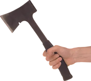 Hand Holding Axe Transparent Background PNG Image