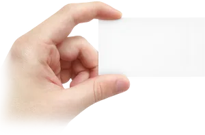Hand Holding Blank Business Card PNG