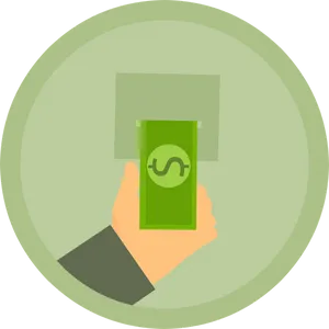 Hand Holding Cash Icon PNG