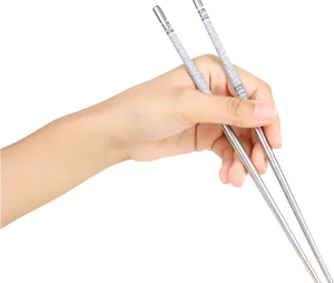 Hand Holding Chopsticks PNG Image