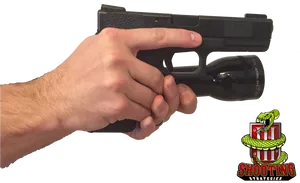 Hand Holding Pistol Transparent Background PNG Image