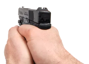 Hand Holding Pistol PNG Image