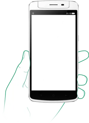 Hand Holding Smartphone Graphic PNG Image