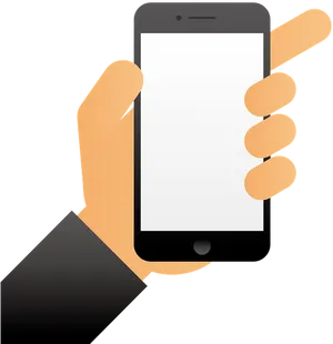 Hand Holding Smartphone Vector PNG Image