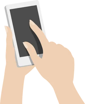 Hand Holding Smartphone Vector PNG Image