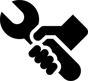 Hand Holding Wrench Icon PNG
