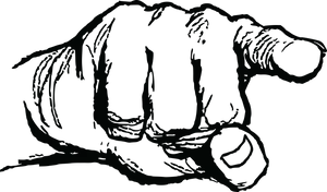 Hand Outline Artwork PNG Image