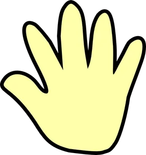 Hand Outline Clipart PNG Image