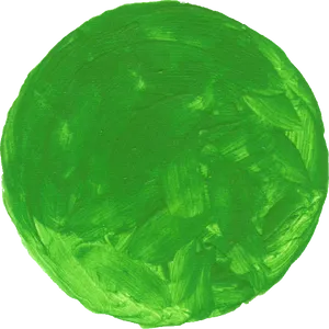 Hand Painted Green Circle PNG Image