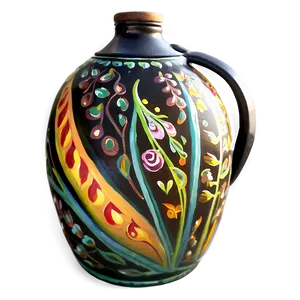 Hand Painted Water Jug Png 36 PNG Image