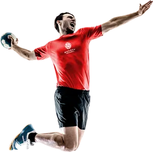 Handball_ Player_ Jumping_ Shot.png PNG Image