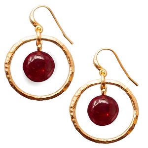 Handcrafted Gold Dangle Earrings Png Lab PNG Image