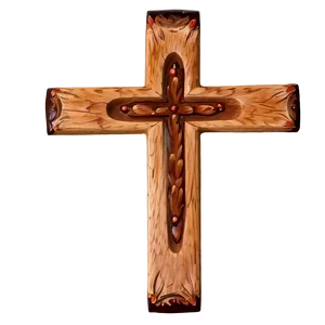 Handcrafted Wooden Cross Png Yhv PNG Image