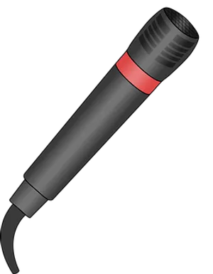 Handheld Microphone Vector Illustration PNG Image