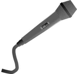 Handheld Microphoneon Dark Background PNG
