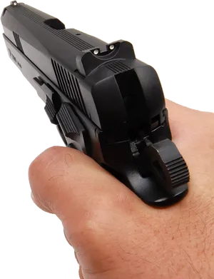 Handheld Pistol Pointof View PNG Image