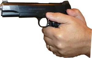 Handheld Pistol Ready Position PNG Image