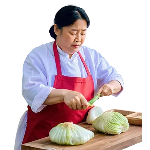 Handmade Kimchi Preparation Png 06252024 PNG Image